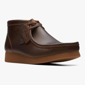 Clarks Wallabee EVO BT Boots Mens 11.5M Beeswax Leather Chukka 26172822 NEW